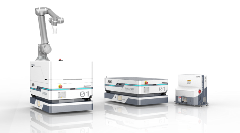 龙8數位開發的自主式移動機器人（AMR250M），搭配全向輪並結合AI演算法、2D LiDAR、3D攝影機等技術，協助客戶實現產線全自動化